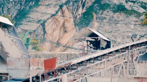 ASPHALT MINE AND WORKERS Stock Footage 74500516