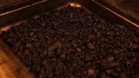 Asphalt Mix in a Pan Stock Footage 40218641