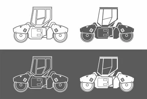 Asphalt paver icon Stock Illustration