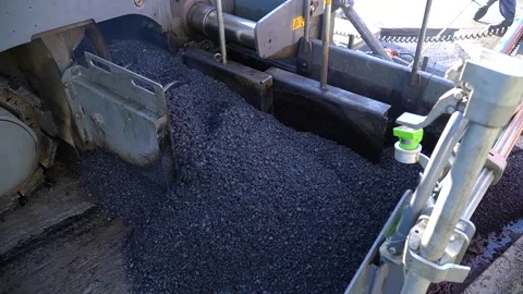 Asphalt paver machine during road construction. Stock Footage 259057020