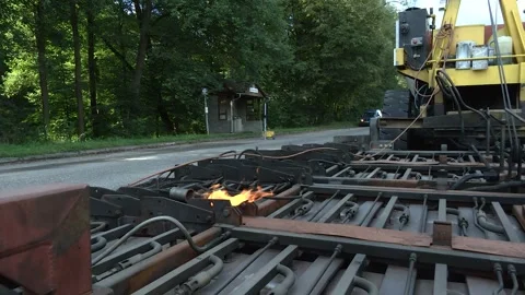 Asphalt Paving Machine During Road Reconstruction Stock-Footage 344330002