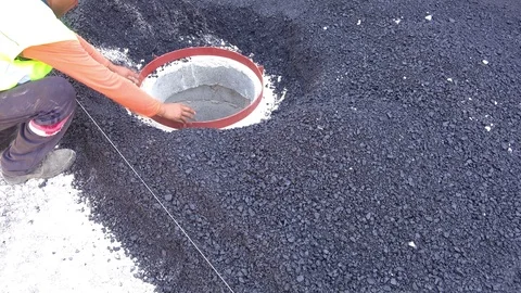 Asphalt paving worker Stock Footage 89174687