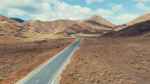 Asphalt Road Highway through mountain range Video stock 127111431