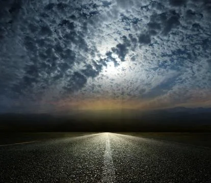 Asphalt road 스톡 일러스트