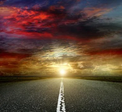 Asphalt road Stock Illustration