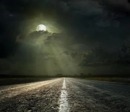 Asphalt road Stock Illustration