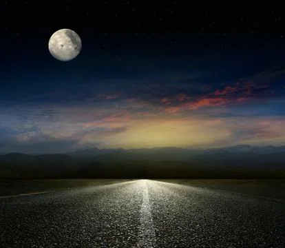 Asphalt road 스톡 일러스트