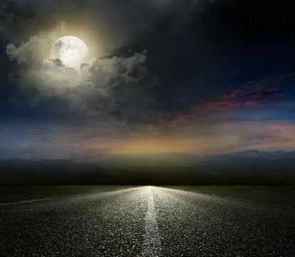 Asphalt road 스톡 일러스트