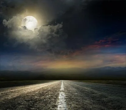 Asphalt road Stock Illustration