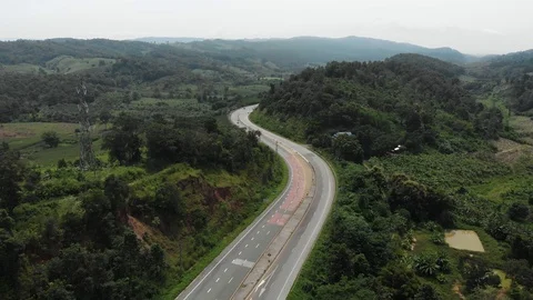 Asphalt road with red colored surface Video stock 118238692