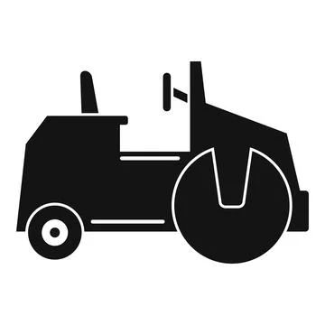 Asphalt road roller icon, simple style Stock Illustration