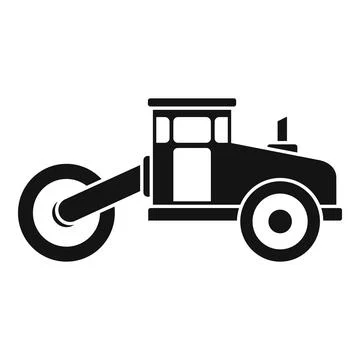 Asphalt road roller icon, simple style Ilustración de archivo