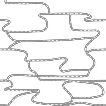 Asphalt road seamless pattern. Square to fill in details 스톡 일러스트