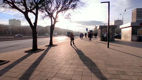 Asphalt road into the sun Stock Footage 220200155
