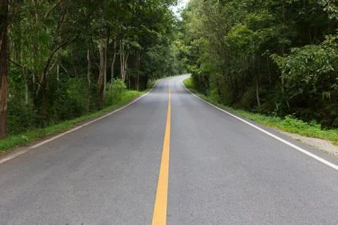 Asphalt road way empty Stock Photos