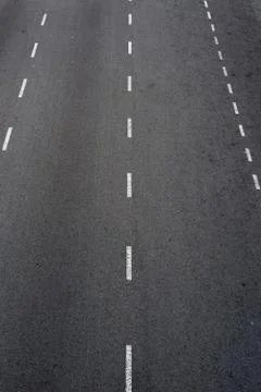 Asphalt road with white lines Foto stock