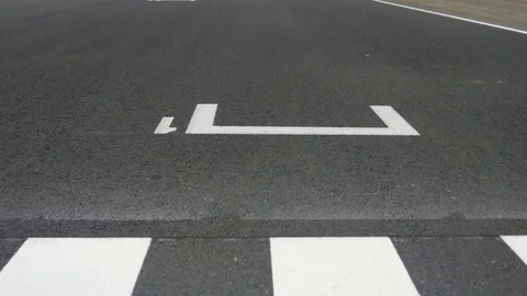Asphalt Road With White Stripes Stock Footage 81007435