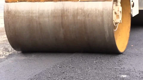 Asphalt roller Stock Footage 33075554
