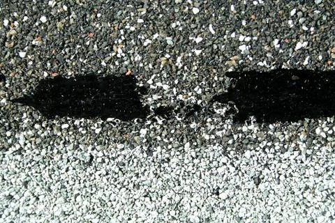 Asphalt roofing starter shingle background Stock-Fotos