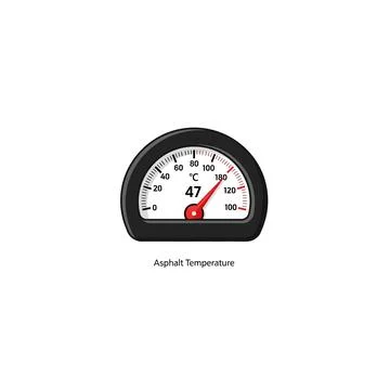 Asphalt temperature gauge meter for road construction monitoring Stock Illustration