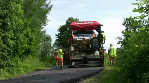 Asphalt workers Video stock 487415