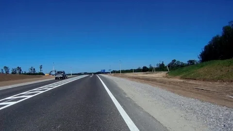 Asphalted road with markings Stock Footage 90903991