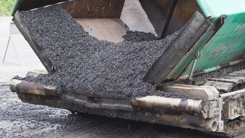 Asphalting Road Works Stock Footage 82979580