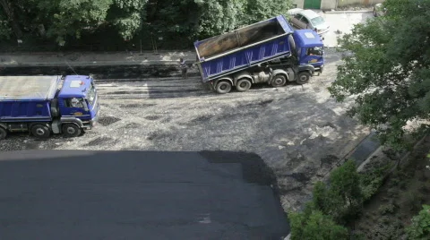 Asphalting team, time lapse under construction Stock Footage 824155