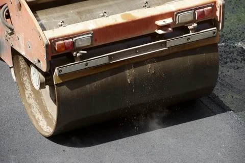 Asphalting work Stock Photos