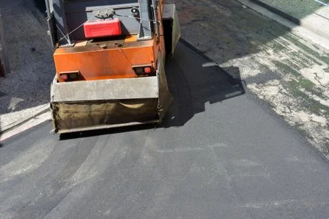 Asphalting work Stock Photos
