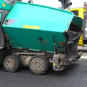 Asphating road machine Stock Photos