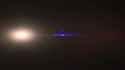 Aspherical lens flare moving from the left side to right isolated  Stock Footage 152737883