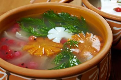 Aspic from meat Aspic from meat decorated with egg, carrot, Copyright: xZo... Stock Photos