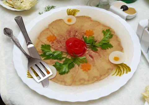 Aspic from meat Stock Photos