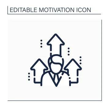 Aspirations line icon Stock Illustration