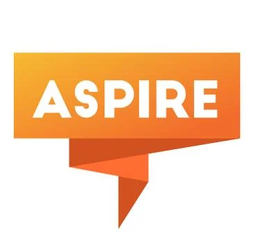 Aspire stamp on white Stock Illustration