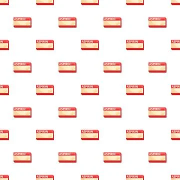 Aspirin drug packaging repeating pattern background Stock Illustration