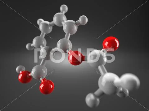 Aspirin, molecular model Stock Illustration