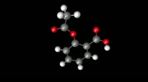 An aspirin molecule 動画素材 12377507