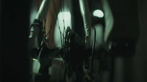 An aspiring cyclist subjects himself to intense training to achieve outstand Stock Footage 279922764