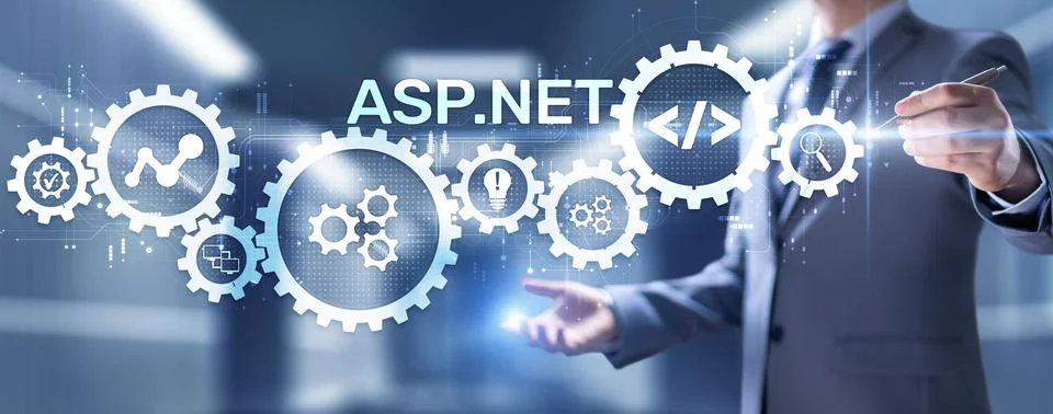 Asp.net web-application software development platform. Programming language 스톡 사진