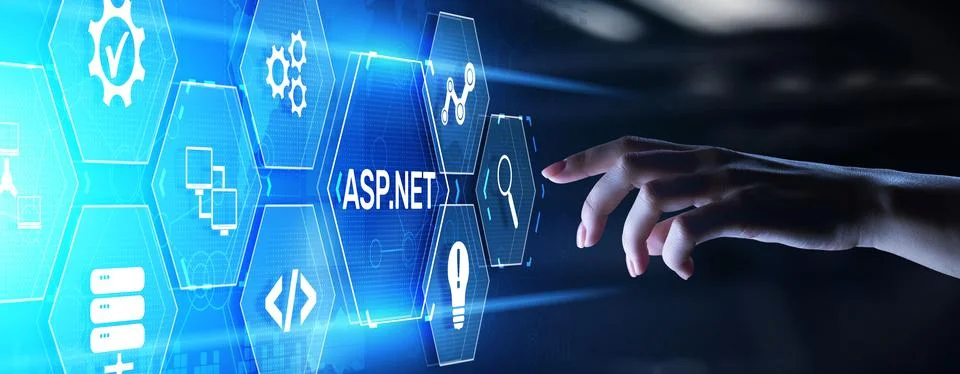 Asp.net web-application software development platform. Programming language. 스톡 사진