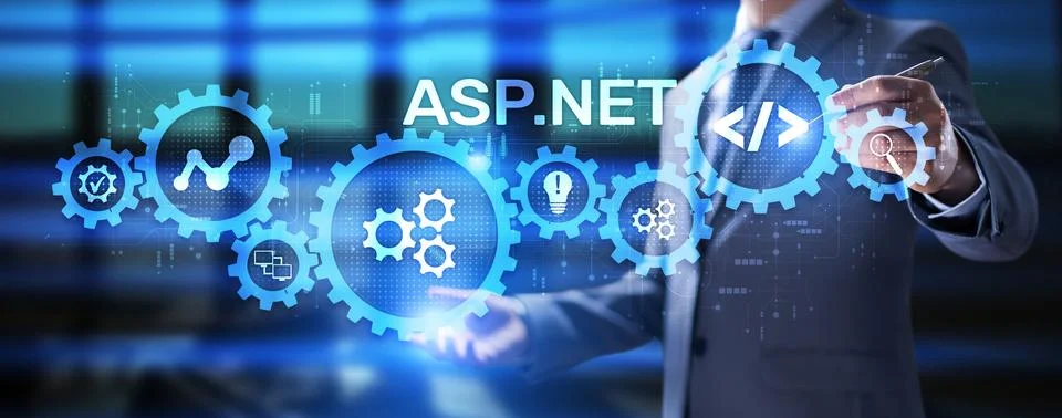 Asp.net web-application software development platform. Programming language. 스톡 사진