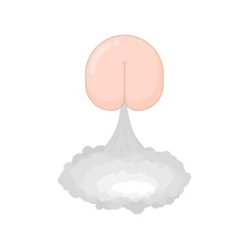 Ass explodes burst. Butthurt sign. Butt Hurt icon. irritability symbol vector Stock Illustration