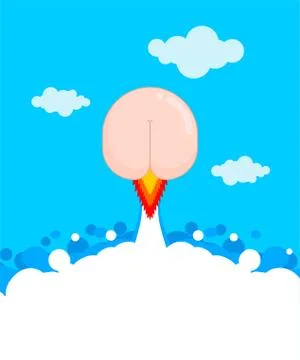Ass explodes burst. Butthurt sign. Butt Hurt icon. irritability symbol vector Stock Illustration