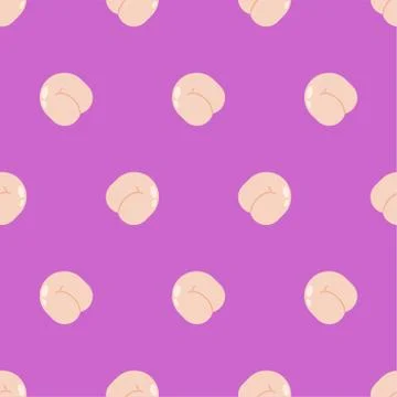 Ass pattern seamless. buttocks background. Back Part body texture Stock Illustration