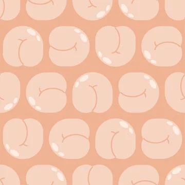 Ass pattern seamless. buttocks background. Back Part body texture Stock Illustration