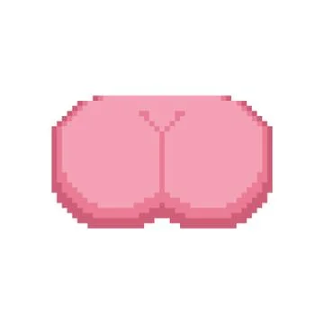 Ass Pixel art. Back Part woman body 8 bit. Vector illustration Ilustração Stock