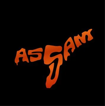 Assam map typography. Assam map in english lettering. Stock Illustration