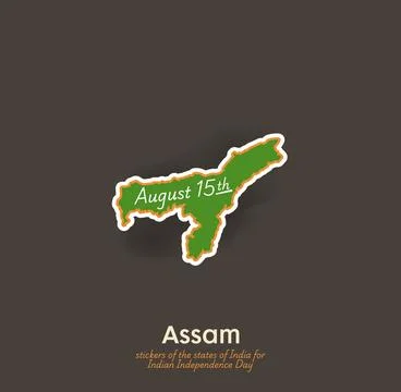 Assam vector sticker Stock Illustration
